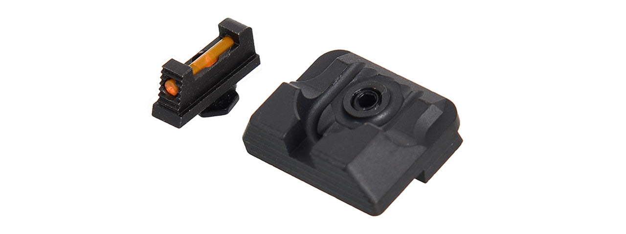 Tactical .230 Fiber Optic Front Sight / Rear Combat Sight for G Series GBB Pistols