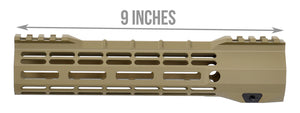 9" M-LOK Ultralight Rail System for M4 / M16 Airsoft AEG Rifles (MATTE TAN)