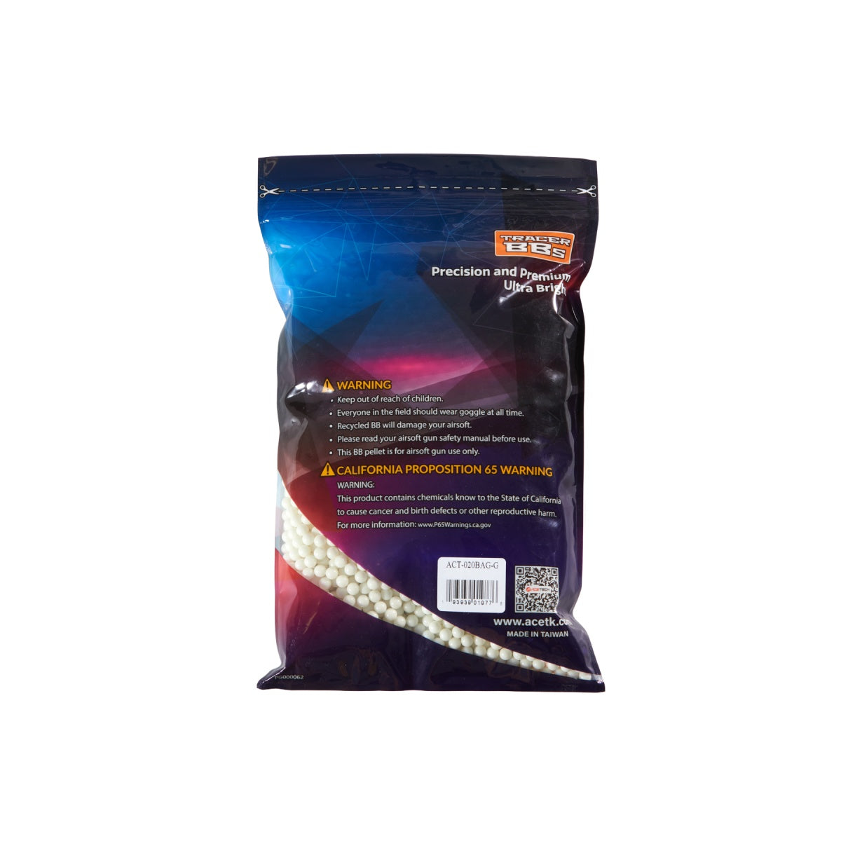 ACETECH Green Tracer BBs 0.20g 6mm - 1KG Bag