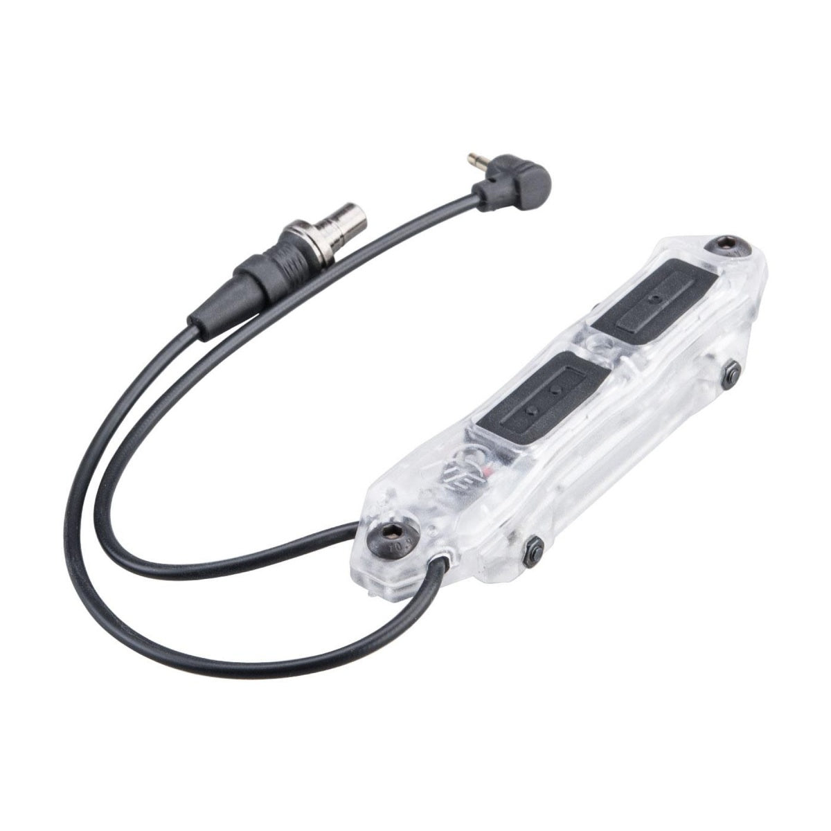 Atlas Custom Works Transparent Dual Pressure Switch for Flashlight and PEQ w/ Accented Buttons - BLACK