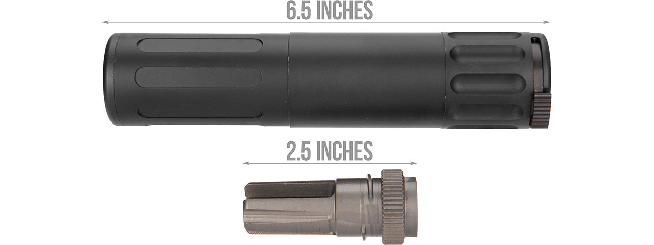 Atlas Custom Works QD 6.5 Mock Suppressor w/ Flash Hider (BLACK)
