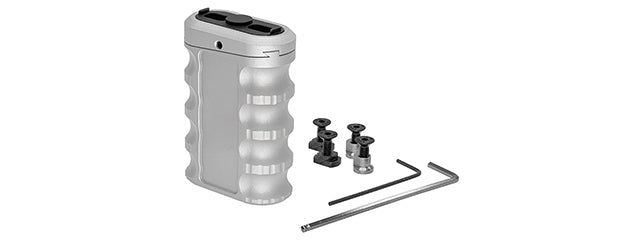 Atlas Custom Works 0-8 Multi-Angle Vertical Grip for KeyMod & M-LOK Rails - (Silver)