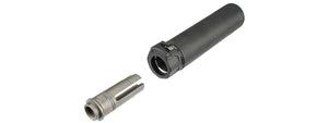 ATLAS CUSTOM WORKS FULL METAL SOCOM QD BARREL EXTENSION W/ FLASH HIDER MINI (BLACK)