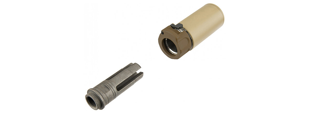 Atlas Custom Works Full Metal SOCOM QD Barrel Extension w/ Flash Hider - (Tan)