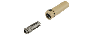 ATLAS CUSTOM WORKS FULL METAL SOCOM QD 5.3 BARREL EXTENSION W/ FLASH HIDER MINI2 (TAN)