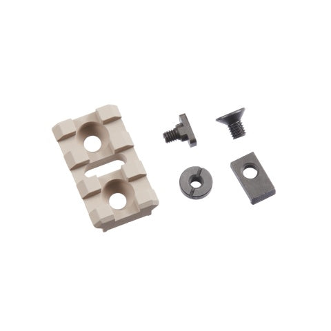 Atlas Custom Works B-2L 2 Slot Rail Section for Modular Handguard Systems (Color: Desert Tan)