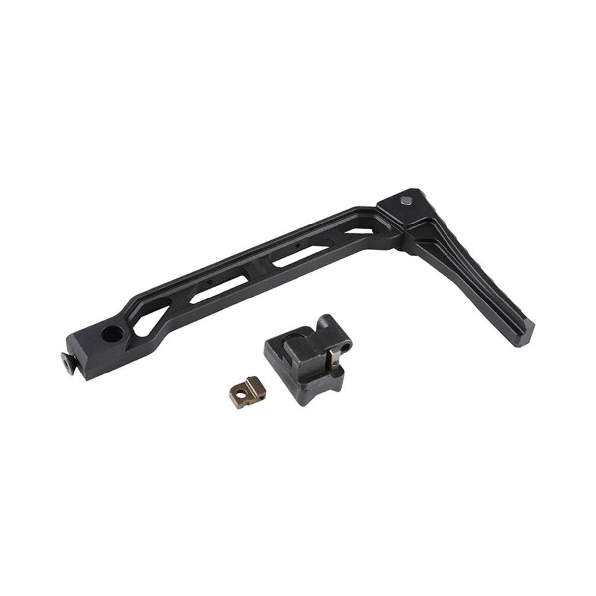 Atlas Custom Works AB-8R Style Stock with Folding Butt Plate for AK Series Airsoft AEG Rifles (Color: Black)