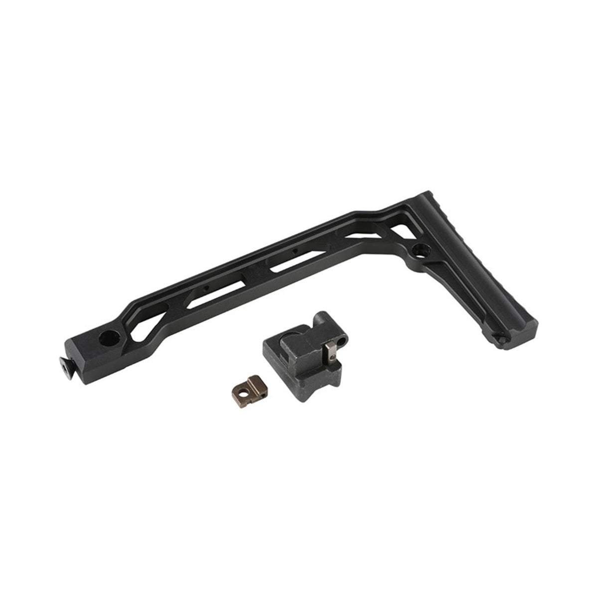 Atlas Custom Works SS-8R Aluminum Folding Stock for AK Series AEG & GBB Airsoft Rifles (Color: Black)