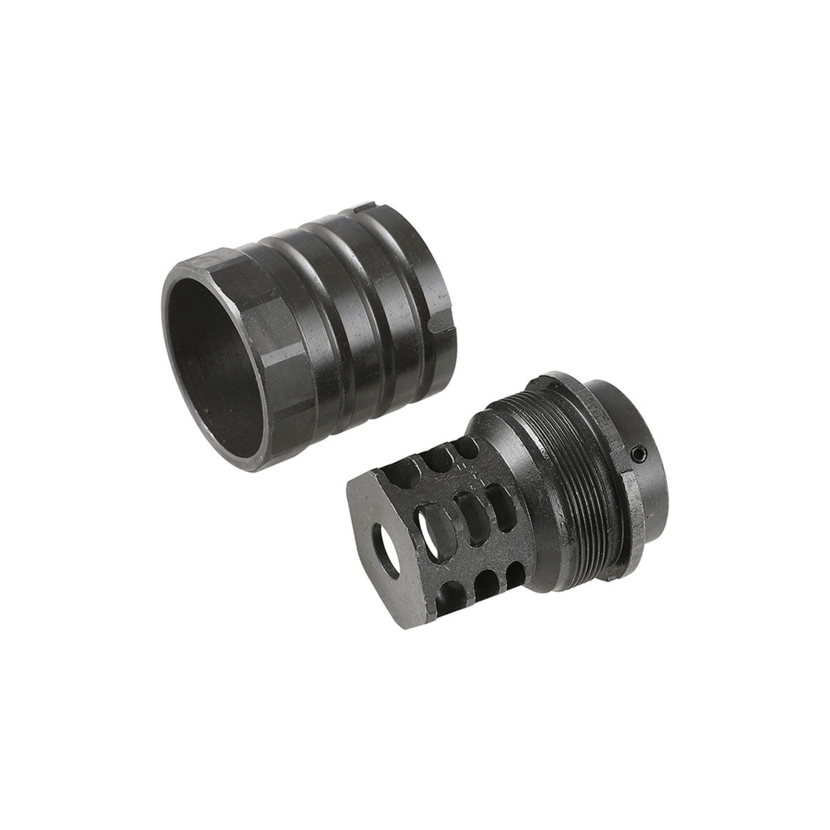 Atlas Custom Works 24mm CW 360 X37 AK Style Muzzle Brake with Blast Shield (Color: Black)