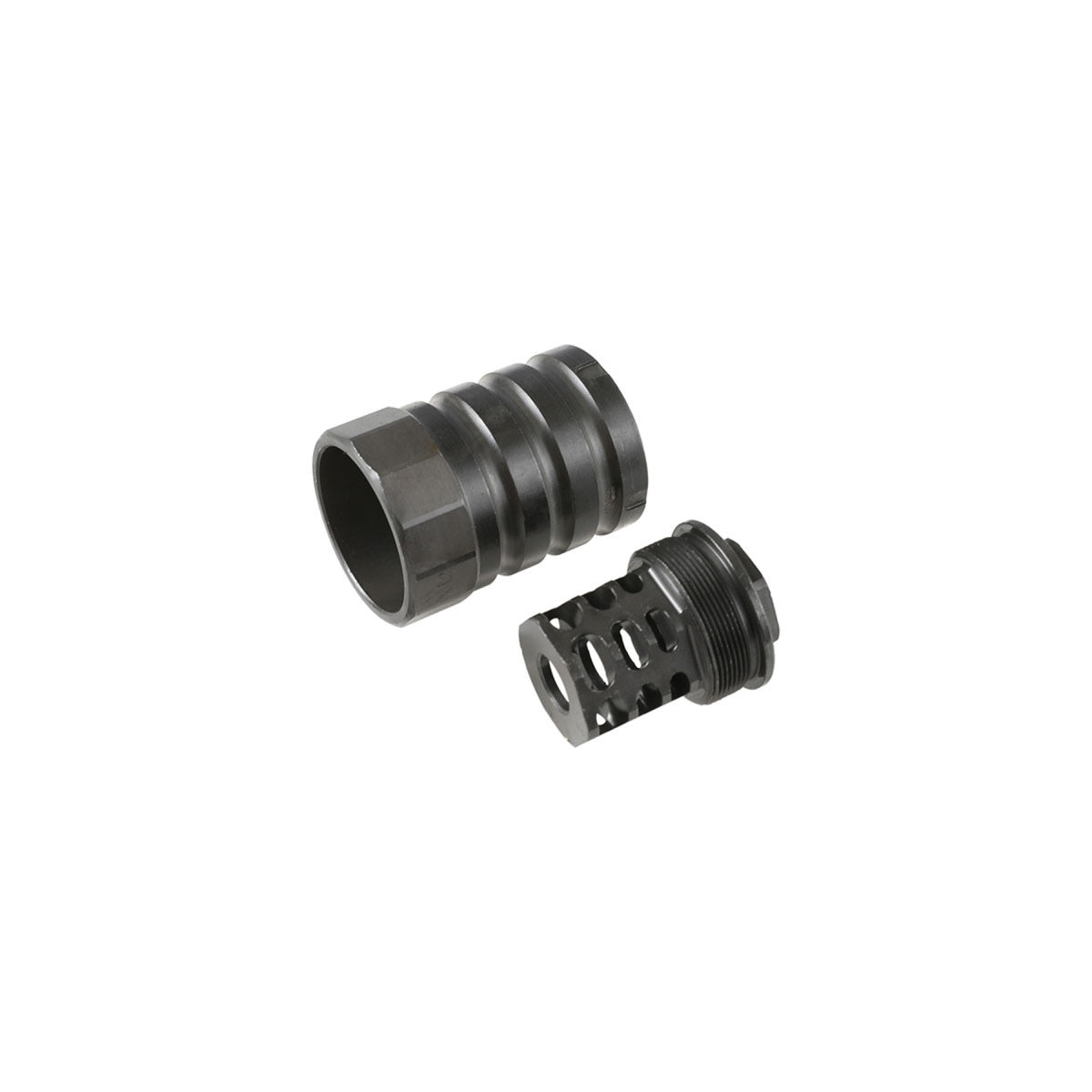 Atlas Custom Works 14mm CW 360 X12 Muzzle Brake with Blast Shield (Color: Black)