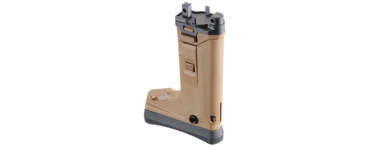 Atlas Custom Works ACR Style Retractable Stock for CYMA MP5K Airsoft Rifle - (Tan)