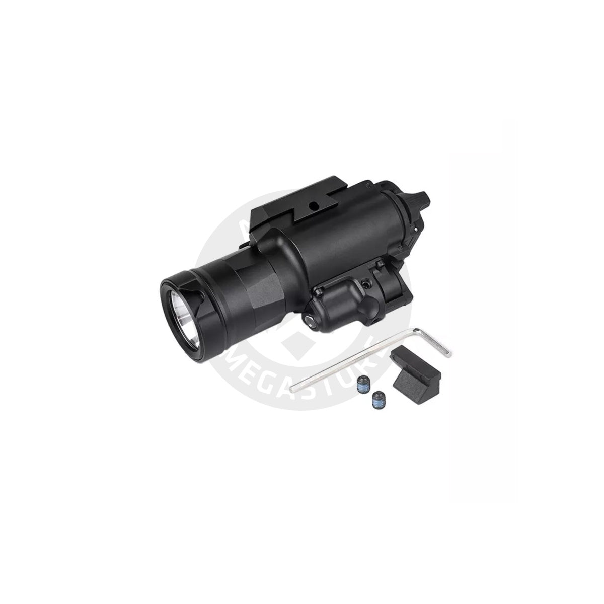 Atlas Custom Works X400UH-A Picatinny Mount Pistol Scout Light w/ Red Laser - (Black)