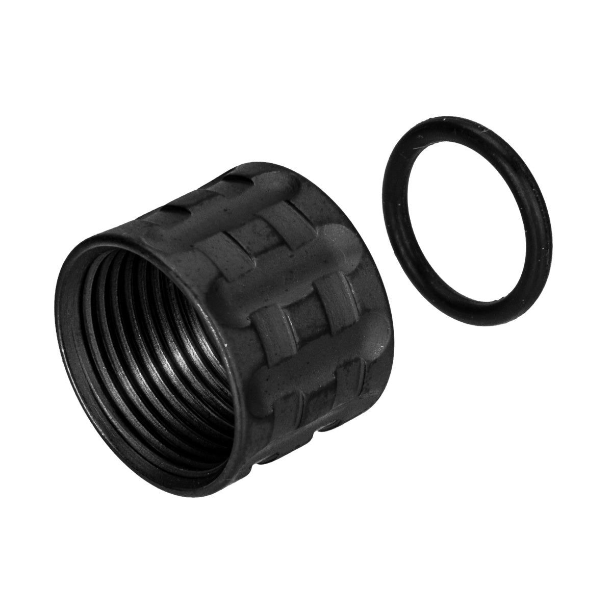Atlas Custom Works Knurled Thread Protector [14mm CCW] - Black
