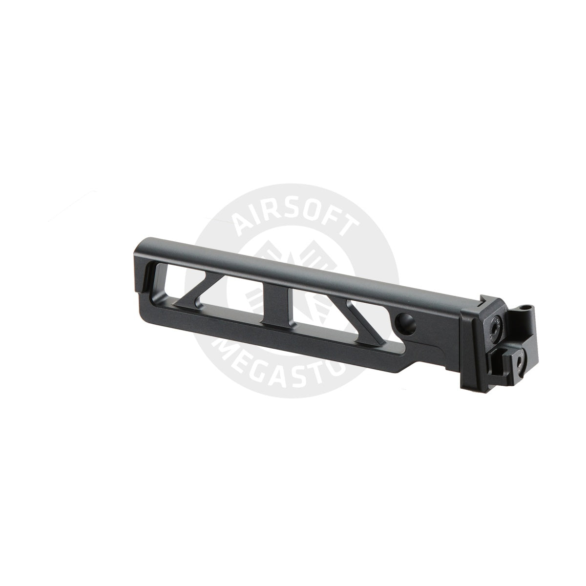 Atlas Custom Works Skeletonized Folding Buffer Tube w/ Hinge Adapter for AK7 Series GBB Rifles - (Black)