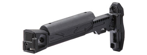 Atlas Custom Works Folding Telescopic Buttstock w/ Cheek Riser for GHK AK74 GBB Airsoft Rifle - (Black)