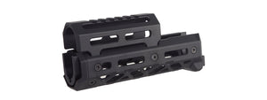 Atlas Custom Works Short M-LOK Handguard for CYMA AK Airsoft Rifle - (Black)