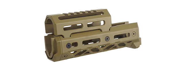 Atlas Custom Works Short M-LOK Handguard for CYMA AK Airsoft Rifle - (Tan)