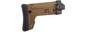 Atlas Custom Works ACR Style Stock For Marui TM NGRS MP5 AEG Airsoft Rifles - (Tan)