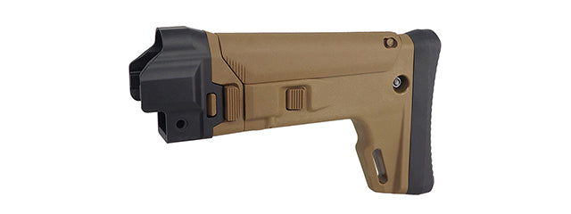 Atlas Custom Works ACR Style Stock For Marui TM NGRS MP5 AEG Airsoft Rifles - (Tan)