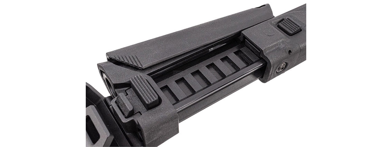 Atlas Custom Works ACR Style Adjustable Folding Stock for Archwick B&T AIR APC9K GBB Airsoft Rifles - (Black)