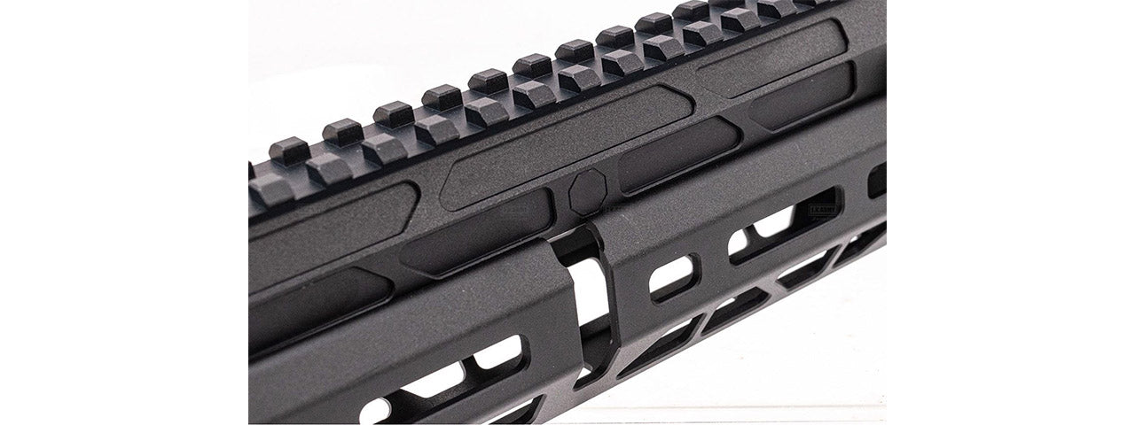 Atlas Custom Works CNC Aluminum 10.1 Inch M LOK Handguard w/ Railed Gas Tube for CYMA AKM AEG Airsoft Rifles - (Black)