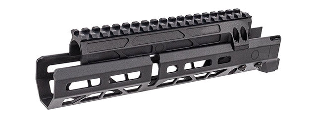 Atlas Custom Works CNC Aluminum 10.1 Inch M LOK Handguard w/ Railed Gas Tube for CYMA AKM AEG Airsoft Rifles - (Black)