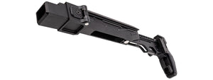 Atlas Custom Works Adjustable Telescopic Folding Stock w/ 4 Position Cheek Riser for GHK AKM V3 GBBR Airsoft Rifles - (Black)