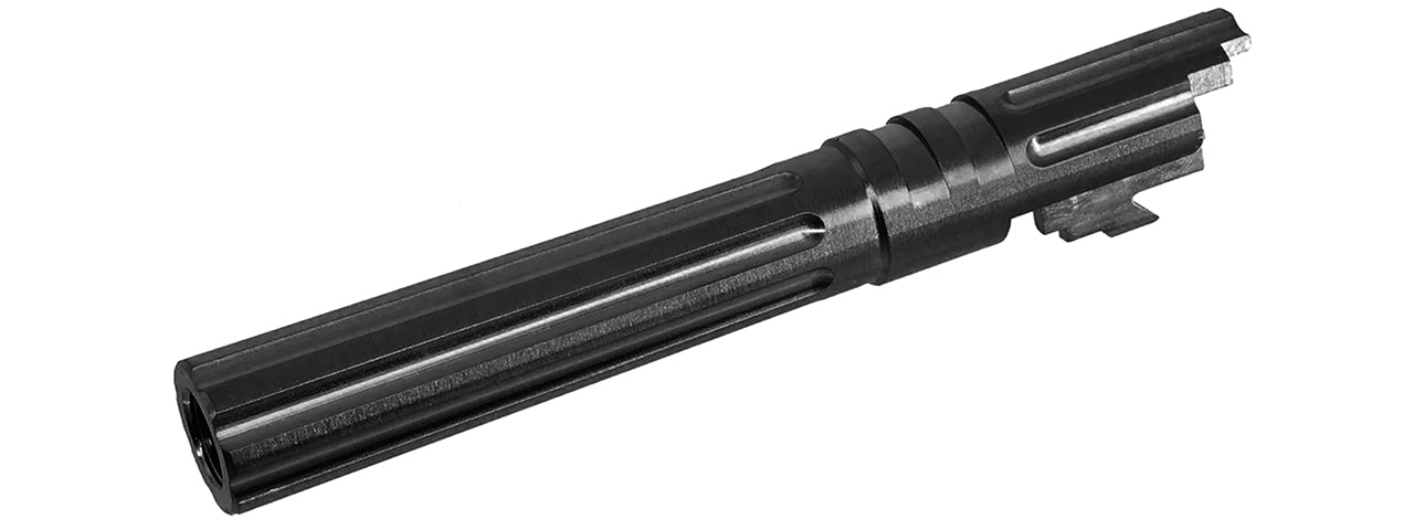 Atlas Custom Works Stainless Fluted Outer Barrel for Tokyo Marui Hi-Capa 5.1 GBB Airsoft Pistols - (Black)