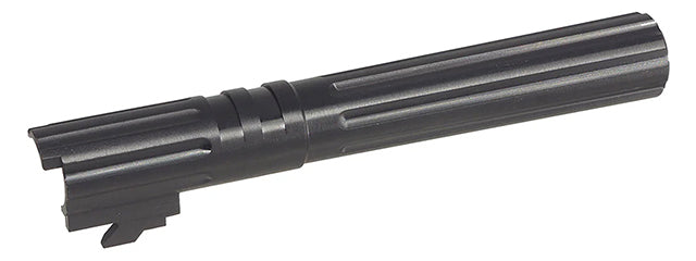 Atlas Custom Works Stainless Fluted Outer Barrel for Tokyo Marui Hi-Capa 5.1 GBB Airsoft Pistols - (Black)