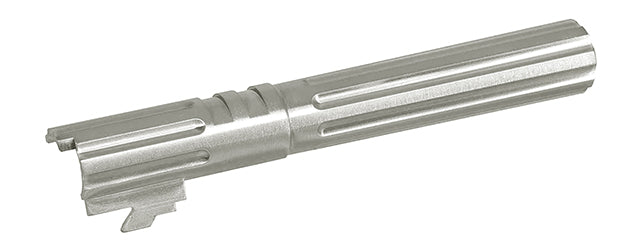 Atlas Custom Works Stainless Fluted Outer Barrel for Tokyo Marui Hi-Capa 5.1 GBB Airsoft Pistols - (Silver)