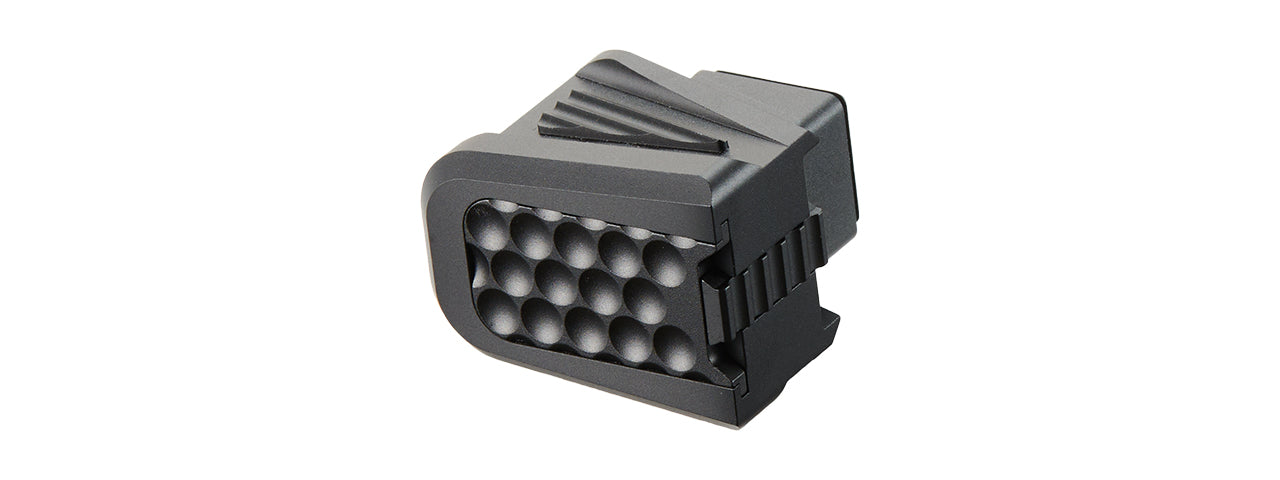 Atlas Custom Works CNC Aluminum Magazine Extension Pad for Tokyo Marui G-Series GBBP - (Black)
