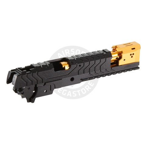 Atlas Custom Works CNC Aluminum Matrix Kit for Marui Hi-Capa GBB Airsoft Pistols - BLACK/GOLD
