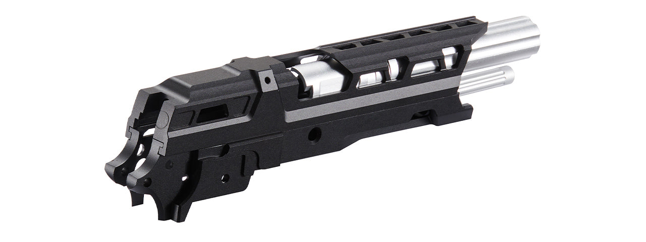 Atlas Custom Works CNC EX01 Slide & Frame Kit For Marui TM Hi-Capa GBBP Series - (Black/Silver)