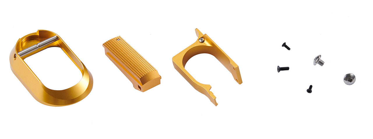 Atlas Custom Works CNC Aluminum Type 6 Grip for TM Marui Hi-Capa GBB Airsoft Pistols - (Gold)