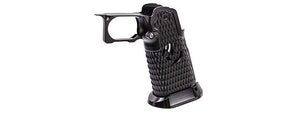 Atlas Custom Works CNC Aluminum Type 9 Grip Kit w/ Magwell Trigger Guard/Housing for Tokyo Marui Hi Capa GBBP Airsoft Pistols - (Black)