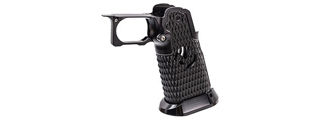 Atlas Custom Works CNC Aluminum Type 9 Grip Kit w/ Magwell Trigger Guard/Housing for Tokyo Marui Hi Capa GBBP Airsoft Pistols - (Black)