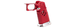 Atlas Custom Works CNC Aluminum Type 9 Grip Kit w/ Magwell Trigger Guard/Housing for Tokyo Marui Hi Capa GBBP Airsoft Pistols - (Red)