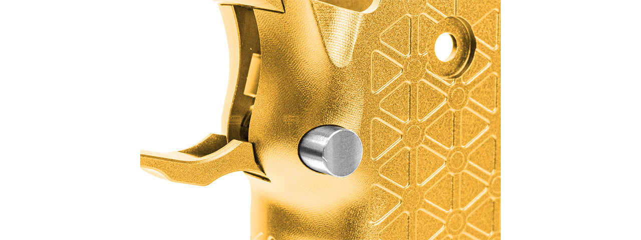 Atlas Custom Works CNC Aluminum Limcat Style Type 8 Grip For Marui TM Hi-Capa GBBP Series - (Gold)