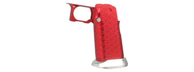 Atlas Custom Works Aluminum Grip Type 8 for Tokyo Marui Hi-Capa GBB Airsoft Pistols - (Red)