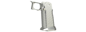 Atlas Custom Works Aluminum Grip Type 8 for Tokyo Marui Hi-Capa GBB Airsoft Pistols - (Silver)