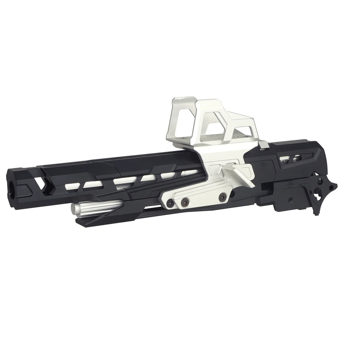 Atlas Custom Works CNC EX-02 Frame Kit for Tokyo Marui Hi-Capa GBB Airsoft Pistols - BLACK/SILVER