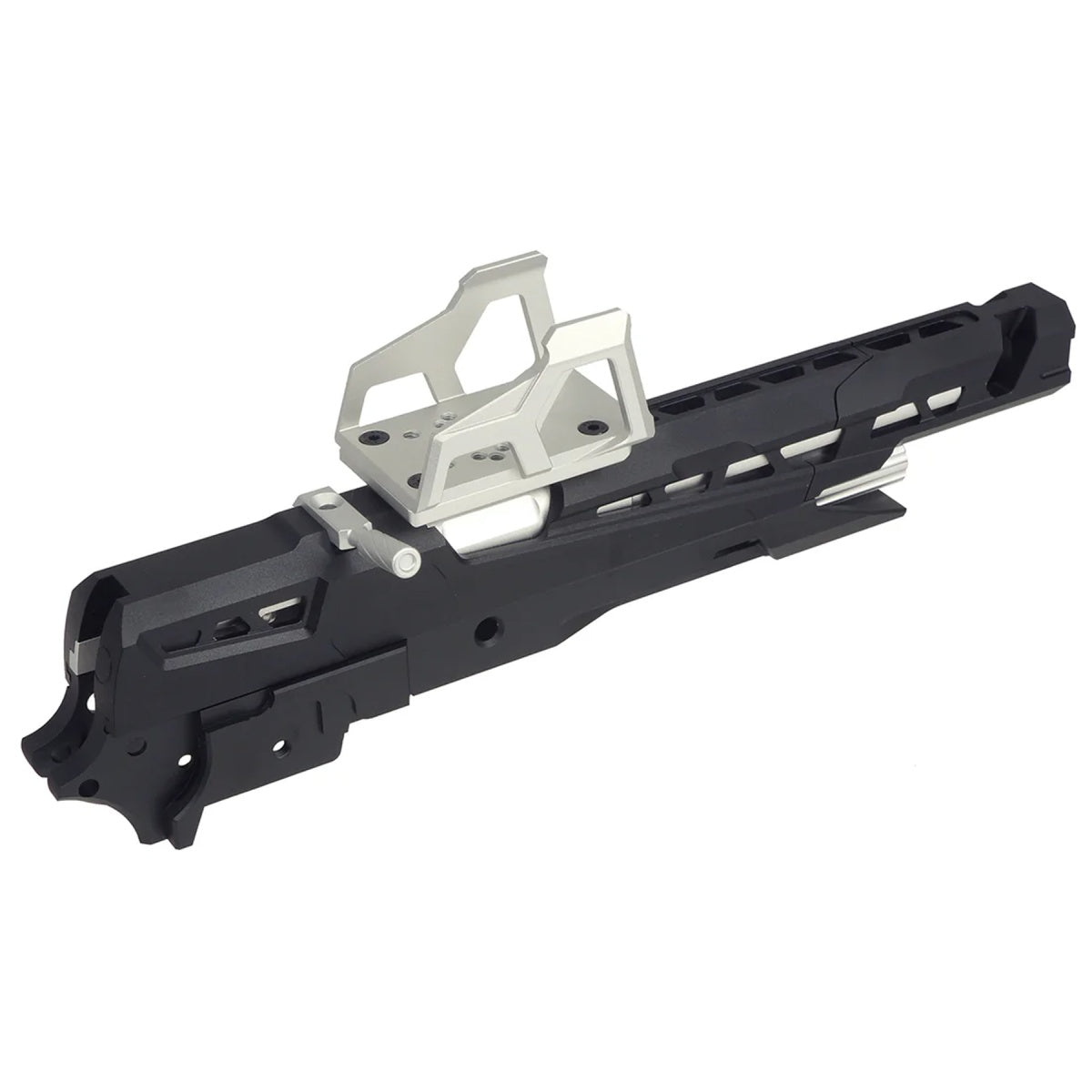 Atlas Custom Works CNC EX-02 Frame Kit for Tokyo Marui Hi-Capa GBB Airsoft Pistols - BLACK/SILVER