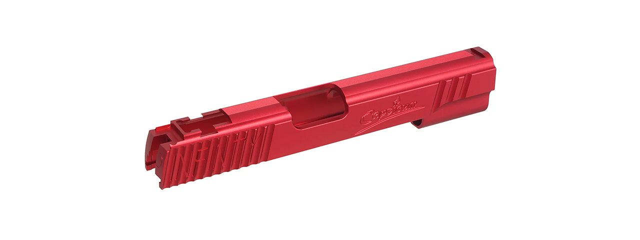 Atlas Custom Works Aluminum Infinity Signature Slide for Tokyo Marui 5.1 Hi-Capa GBB Airsoft Pistols - (Red)