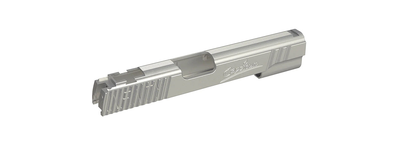 Atlas Custom Works Aluminum Infinity Signature Slide for Tokyo Marui 5.1 Hi-Capa GBB Airsoft Pistols - (Silver)