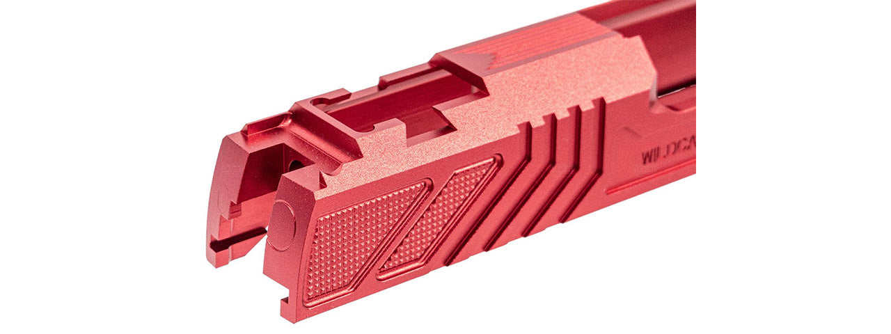 Atlas Custom Works CNC Aluminum Limcat Style WildCat Slide for Tokyo Marui Hi Capa 5.1 GBBP Airsoft Pistols - (Red)