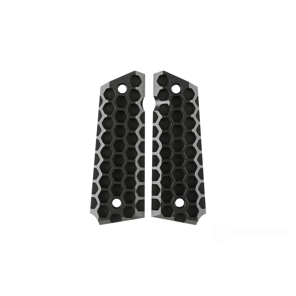 Atlas Custom Works Aluminum Grip Panel for 1911 Series Pistols (Black/Honeycomb)