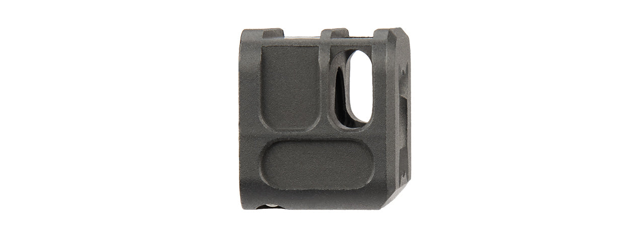 ATLAS CUSTOM WORKS 14MM CCW AIRSOFT X-OUT S COMPENSATOR FOR G SERIES GBB PISTOLS (BLACK)