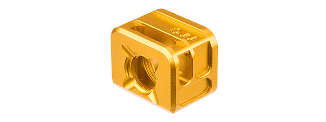 ATLAS CUSTOM WORKS 14MM CCW AIRSOFT X-OUT S COMPENSATOR FOR G SERIES GBB PISTOLS (GOLD)