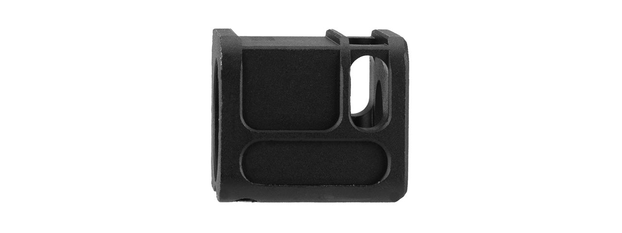 ATLAS CUSTOM WORKS 14MM CCW AIRSOFT X-OUT M COMPENSATOR FOR G SERIES GBB PISTOLS (BLACK)