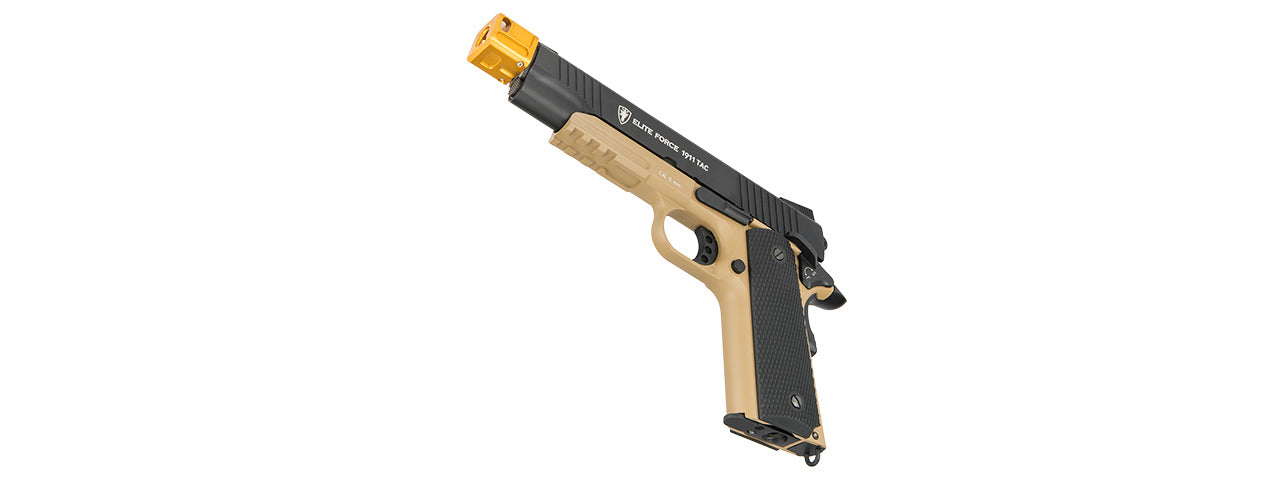 ATLAS CUSTOM WORKS 14MM CCW AIRSOFT X-OUT M COMPENSATOR FOR G SERIES GBB PISTOLS (GOLD)